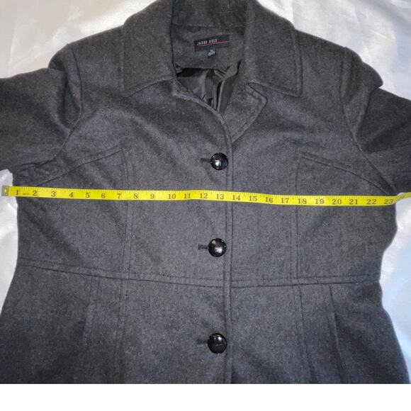 Jason Kole Wool Blend Coat in Charcoal Grey - Women's Size XL - 50% Wool & Soft - Picture 7 of 10
